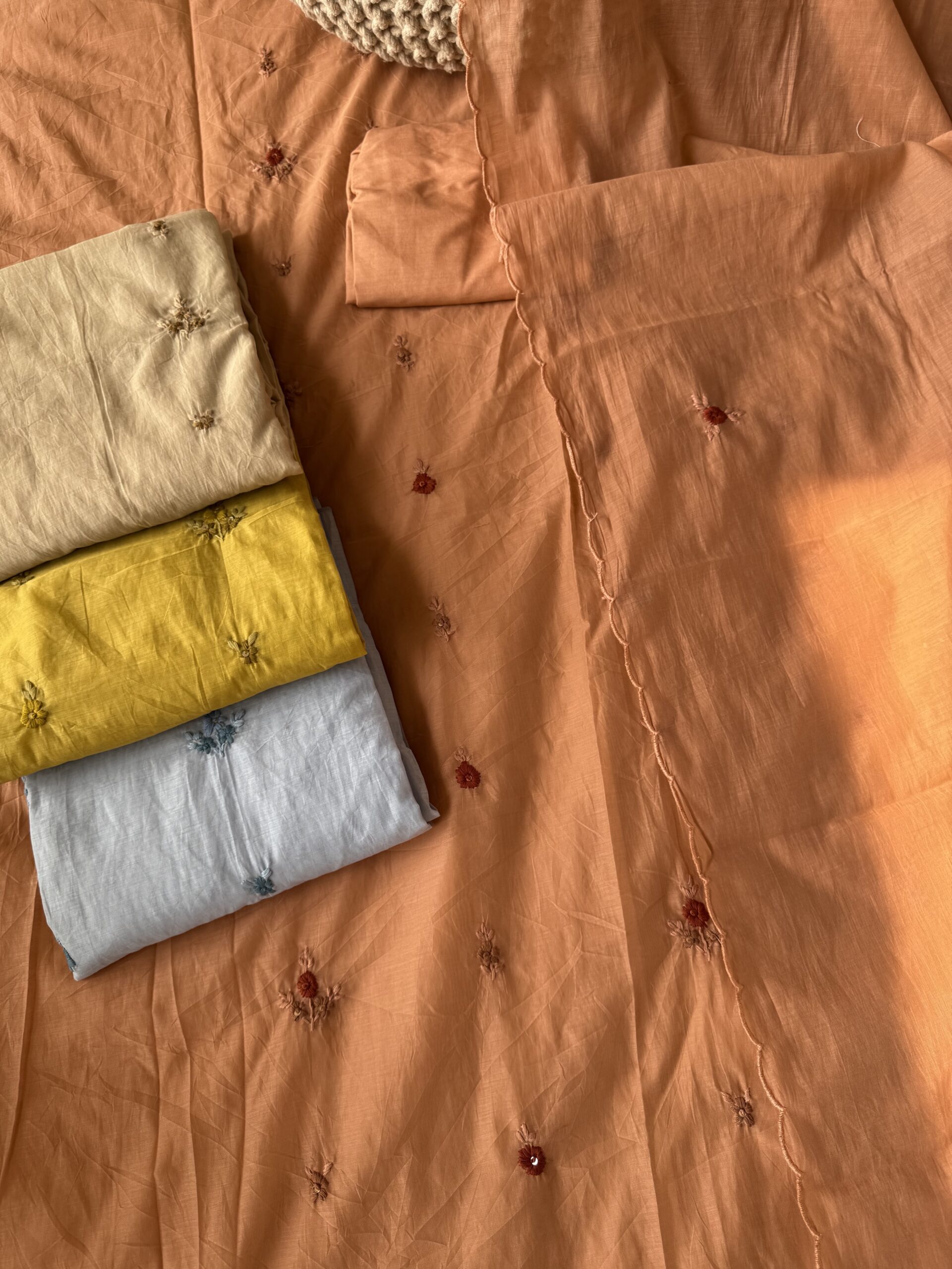 Mul Chanderi Unstitched suits