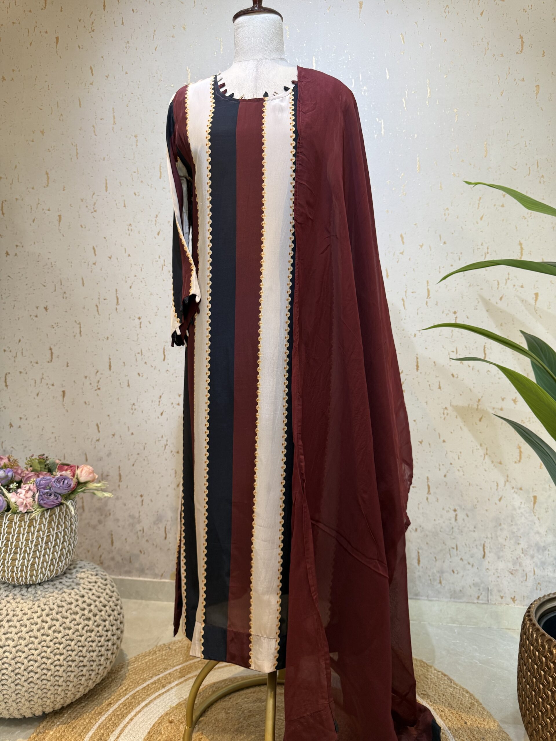Elegant Crape Silk Digital Printed Suits with  Viscous Organza Dupatta - Free Size Up to XL
