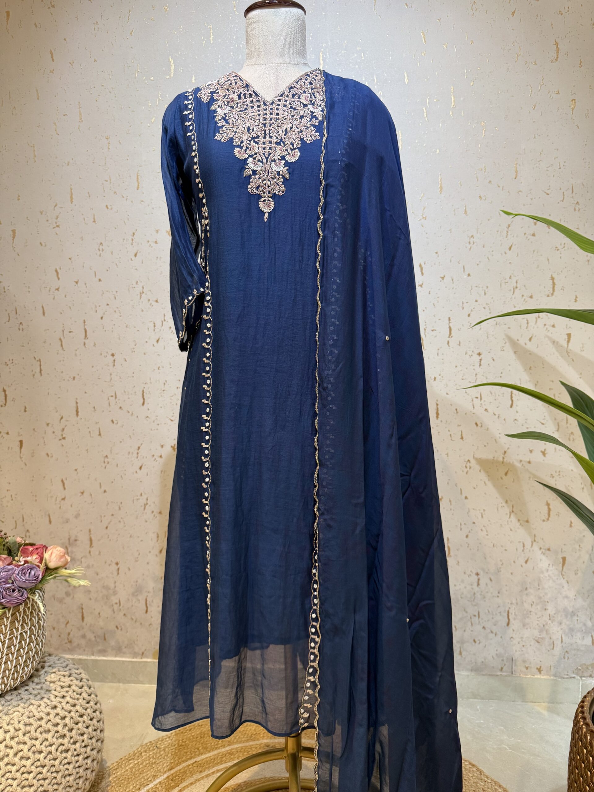 Premium Banarasi Chanderi Partywear Suits with Delicate handwork