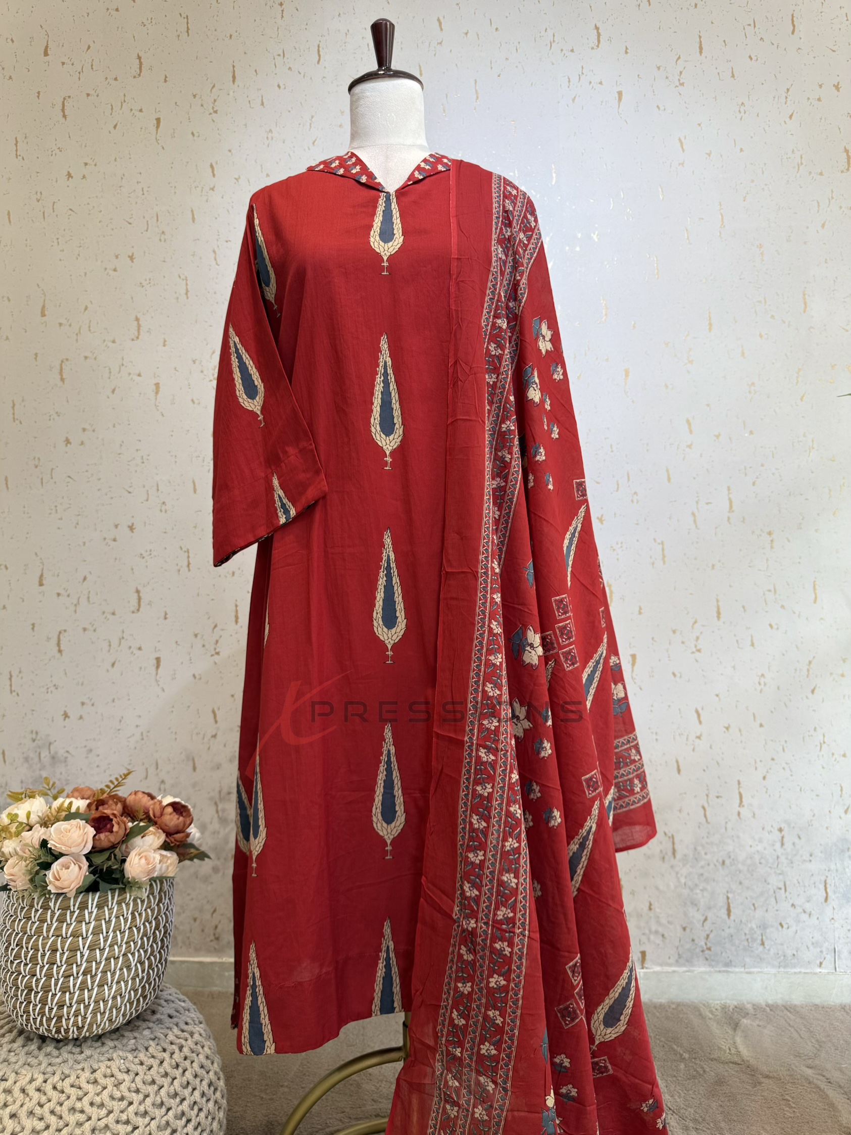 Vibrant Cotton Salwar suit with a perfect blend of Traditional Elegance and modern Comfort(Free size upto XXL)